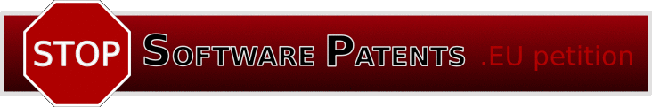 stopsoftwarepatents.eu petition banner