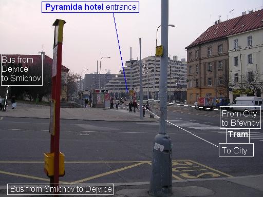 Pyramida hotel from Malovanka bus stops