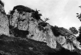 Přirozené výchozy spraše tvořící svislé stěny s vertikálními odlučnými puklinami u Moravan nad Váhom. Foto V. Ložek