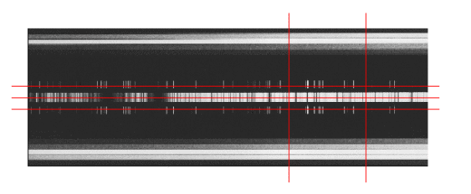 Schéma proměřování fotografické desky na mikrofotometru