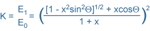 Equation for K