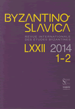 Byzantinoslavica - obálka - kliknutím zvětšit Byzantinoslavica - obálka - kliknutím zvětšit