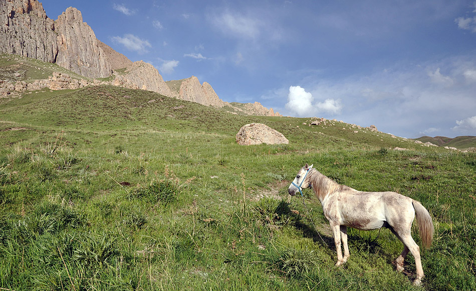 Mountain rock steppe in Ishak Pasha environs