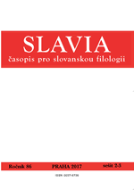 Slavia - obálka - kliknutím zvětšit