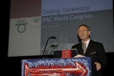 The ex-president of IFAC Professor Vladimír Kučera at the closing ceremony