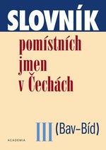 Slovník pomístních jmen v Čechách III. (Bav - Bíd)