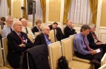 The audience was composed of leading world historians: from right to left Alex Pravda, Thomas Blanton (1st row), Oliver Bange, Georges-Henri Soutou, William Taubman (2nd row), László Borhi, Anne Deighton, Michael Hopkins, David Holloway (3rd row), and on the very left is Mark Kramer.