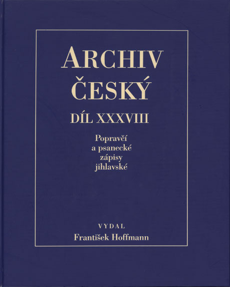 Archiv cesky 38 - obalka