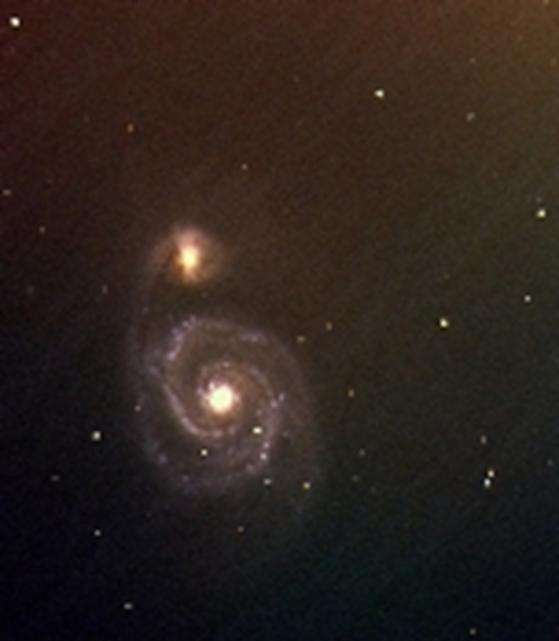 Galaxie M51 zachycená teleskopem D50.