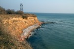 Pobřeží Černého moře poblíž jezera Durankulak v Dobrudži v severním  Bulharsku