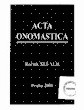 Acta Onomastica XLI-XLII-2001