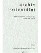 Archiv orientalni XXX-1962