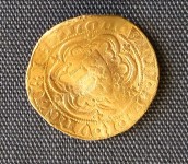 Kutná Hora. Jezuitská kolej. Zlatý uherský dukát císaře Zikmunda Lucemburského (český král 1419-1437, uherský král 1387-1437) (foto ARUP) 