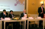 The second panel, called “Plans for a Major War in Europe and the Importance of Nuclear Weapons”, was composed of the following historians (left to right): Petr Luňák, James Hershberg (Chair), David Holloway and Timothy Naftali.