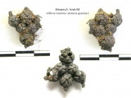 Klecany ll, hrob 53, stříbrná náušnice zdobená granulací