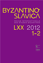 Byzantinoslavica - obálka - kliknutím zvětšit