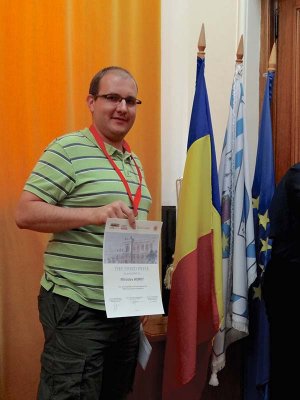 Ing. Miroslav Horký s diplomem za 3.&nbps;nejlepší poster na konfecenci ISPIG2015.