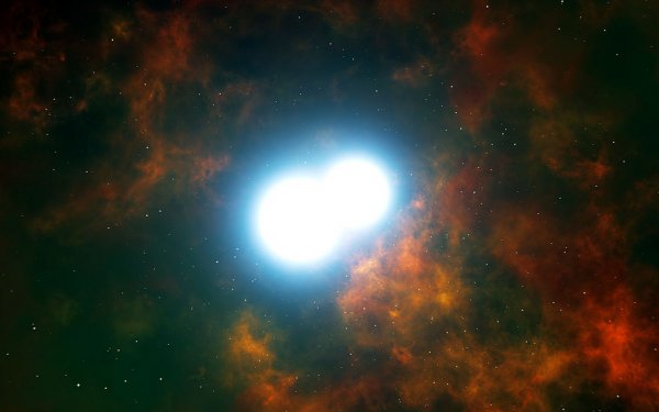 Dvojice bílých trpaslíků v těsné dvojhvězdě. (c) ESO