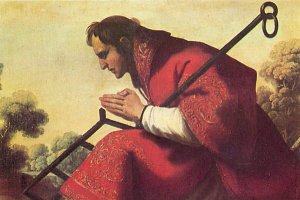 Podobizna svatého Vavřince vytvořená kolem roku 1639.  Malba: Francisco de Zurbarán.