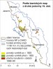 Vymezení horských smrčin na české straně Šumavy a ve staré části NP Bavorský les (plochy nad 1 150 m n. m.)  se zobrazením dat z historických lesnických map a lokalit, kde byly provedeny  letokruhové analýzy. Orig. J. Brůna a kol.