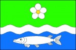 Vlajka obce Tetčice z okresu Brno – venkov byla udělena v r. 2003. Bílý vlnitý pruh nad štikou připomíná bývalý tetčický rybník.