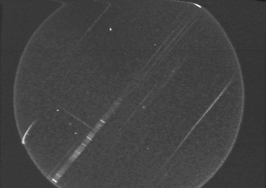 Spektrum meteoru zaznamenané přístroji ASU.