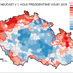 Volební neúčast 1. kole prezidentské volby 2018