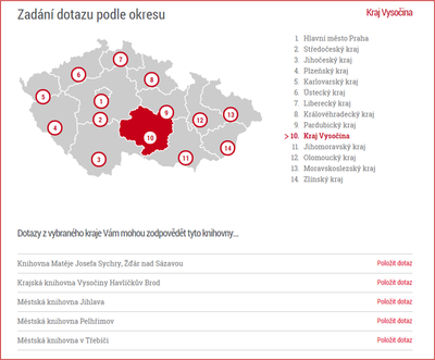 zadat dotaz podle regionu - ukázka