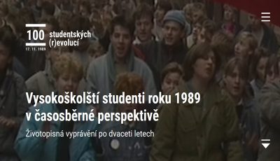 Nový tematický web 100 studentských (r)evolucí