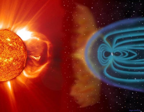 Komplikovaný vztah Slunce a Země zachycen na ilustračním obrázku. © SOHO (ESA&NASA)