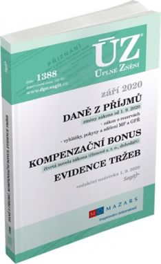 ÚZ 1388 Daně z příjmů. Kompenzační bonus. Evidence tržeb