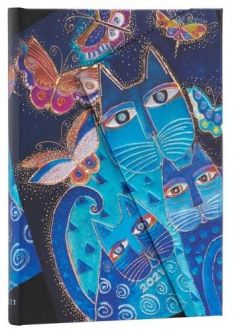 Blue Cats & Butterflies 2021 Midi Horizontal Weekly