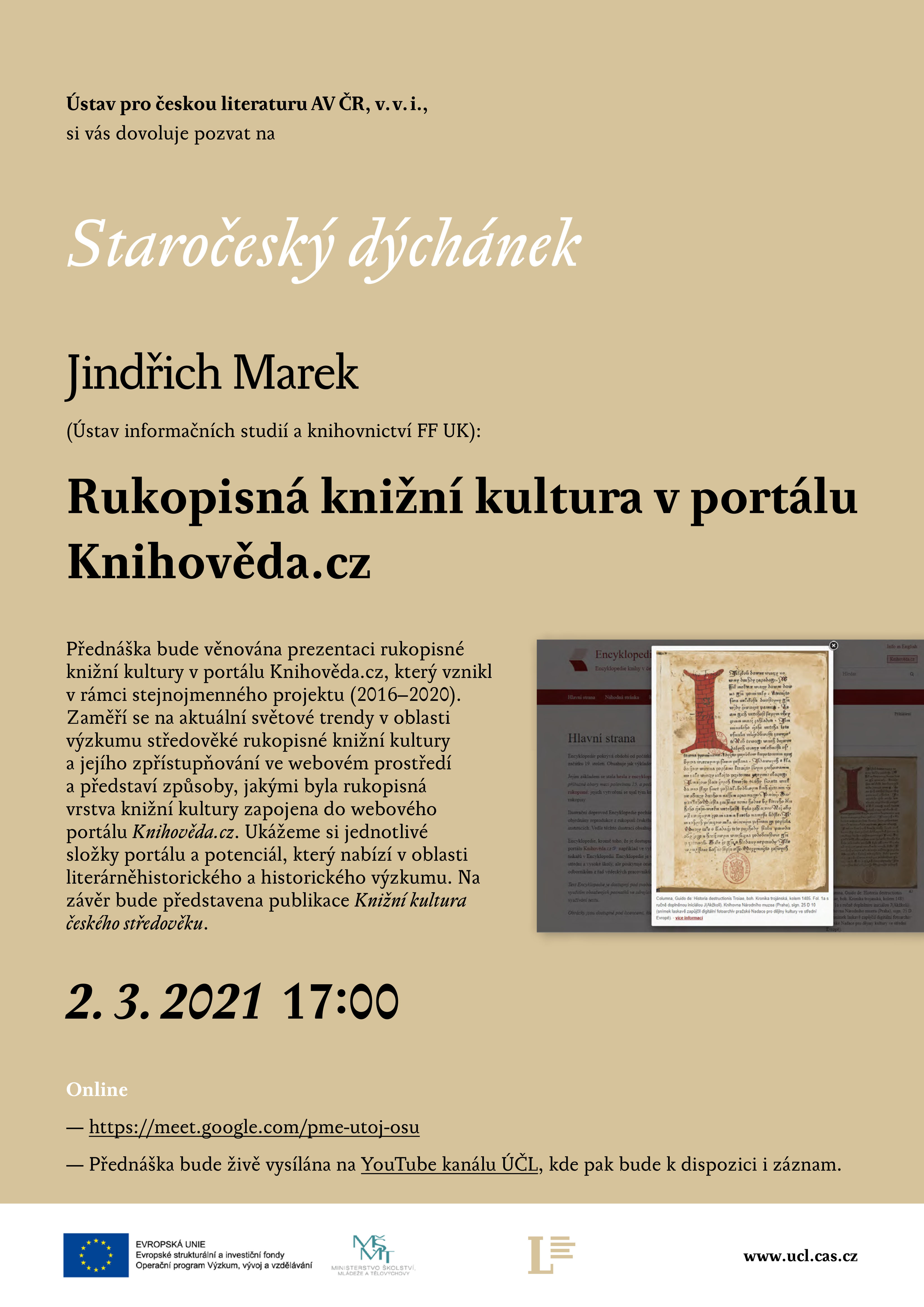 Staročeský dýchánek Jindřich Marek (2. 3. 2021)