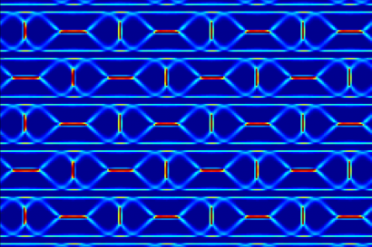 Computer simulation of a domain supercrystal