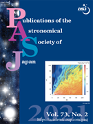 Cover image of current issue from Publications of the Astronomical Society of Japan