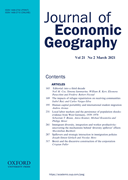 Cover image of current issue from Journal of Economic Geography