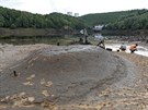 Archeologický průzkum na dně vypuštěné přehrady Mohelno (12. září 2013)