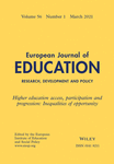 View Table of Contents for European Journal of Education volume 56 issue 1