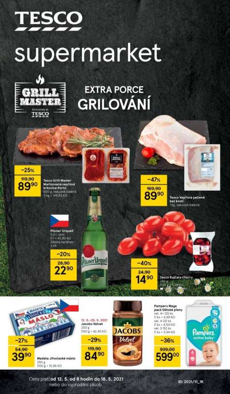 TESCO supermarket - Extra porce grilování