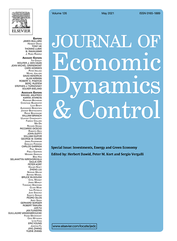 Go to journal home page - Journal of Economic Dynamics and Control