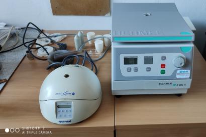 Centrifuges Eppendorf mini and Hermle Z 206 A