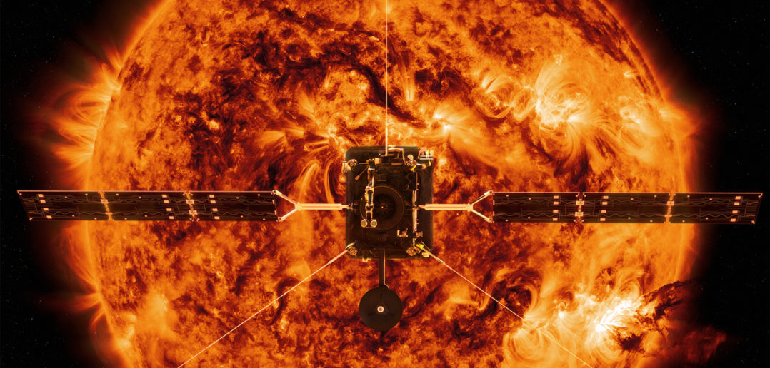 Umělecké ztvárnění Solar Orbiteru u Slunce. Zdroj: NASA/SDO/ P. Testa (CfA)