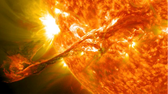 Figure 7: Solar flare eruption observed by the Solar Dynamics Observatory (SDO) on August 31, 2012. Courtesy of NASA/SDO and the AIA, EVE, and HMI science teams.