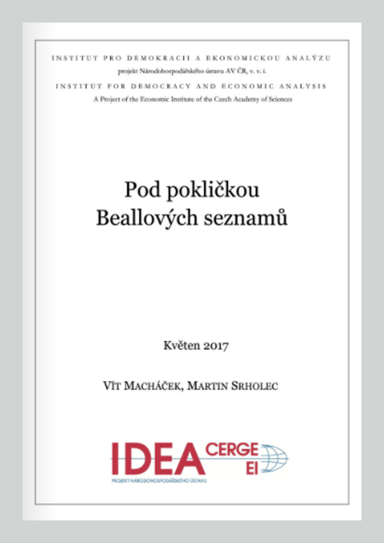 Pod pokličkou Beallových seznamů