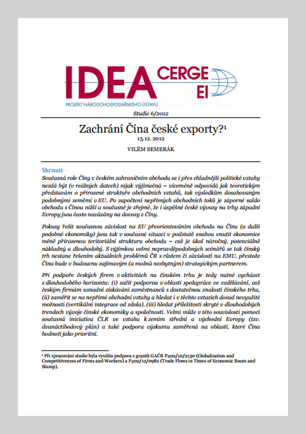 Zachrání Čína české exporty?