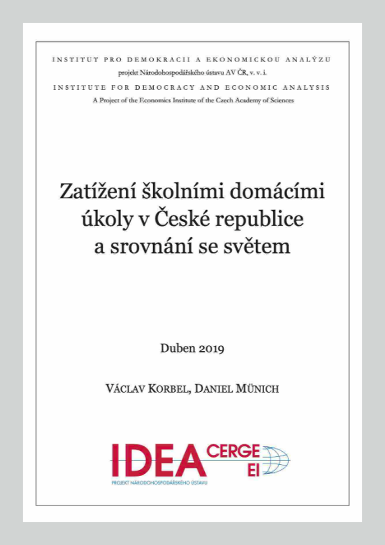 Zatížení školními domácími úkoly v České republice a srovnání se světem