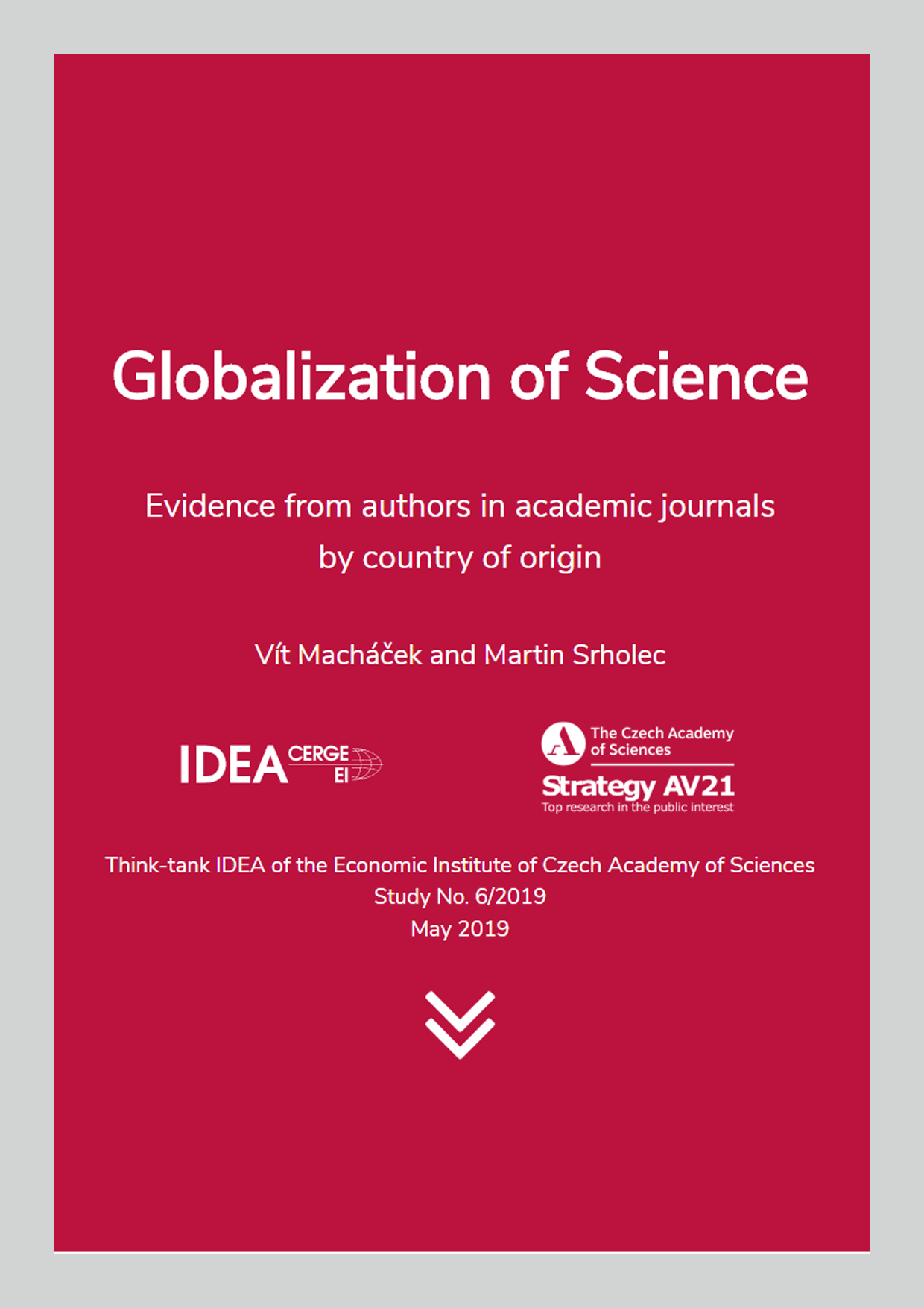 Globalization of science: Evidence from authors in academic journals by country of origin