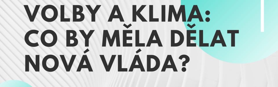 Budoucí česká klimatická legislativa bude na programu panelové diskuse 7. září