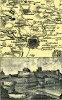 Výřez z topografické mapy okolí  Chebu a mědirytina chebského hradu  při pohledu ze severu z knihy F. A. Reusse z r. 1794; mapu používal i J. W. Goethe a hrabě Kašpar Sternberg. Pod hradem protéká řeka Ohře.