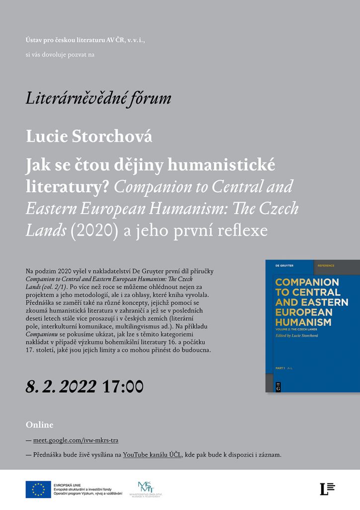 Přednáška Lucie Storchové (pozvánka)